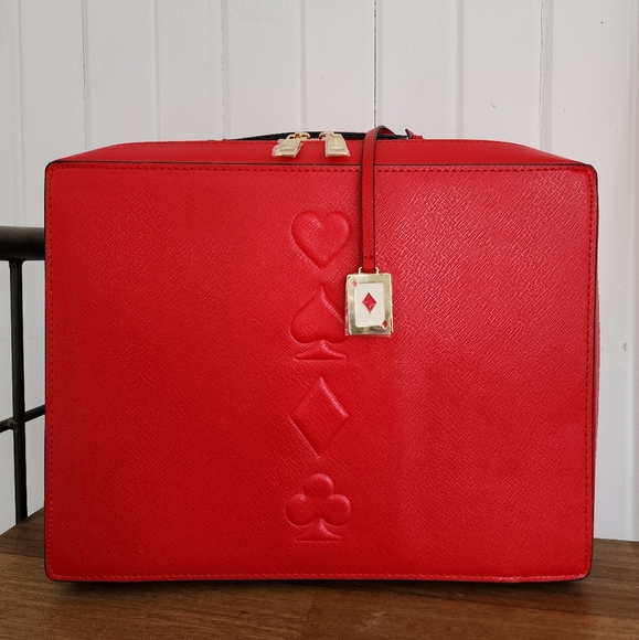 Estee Lauder Bags Estee Lauder Red Train Case Cosmetic Bag Nwot